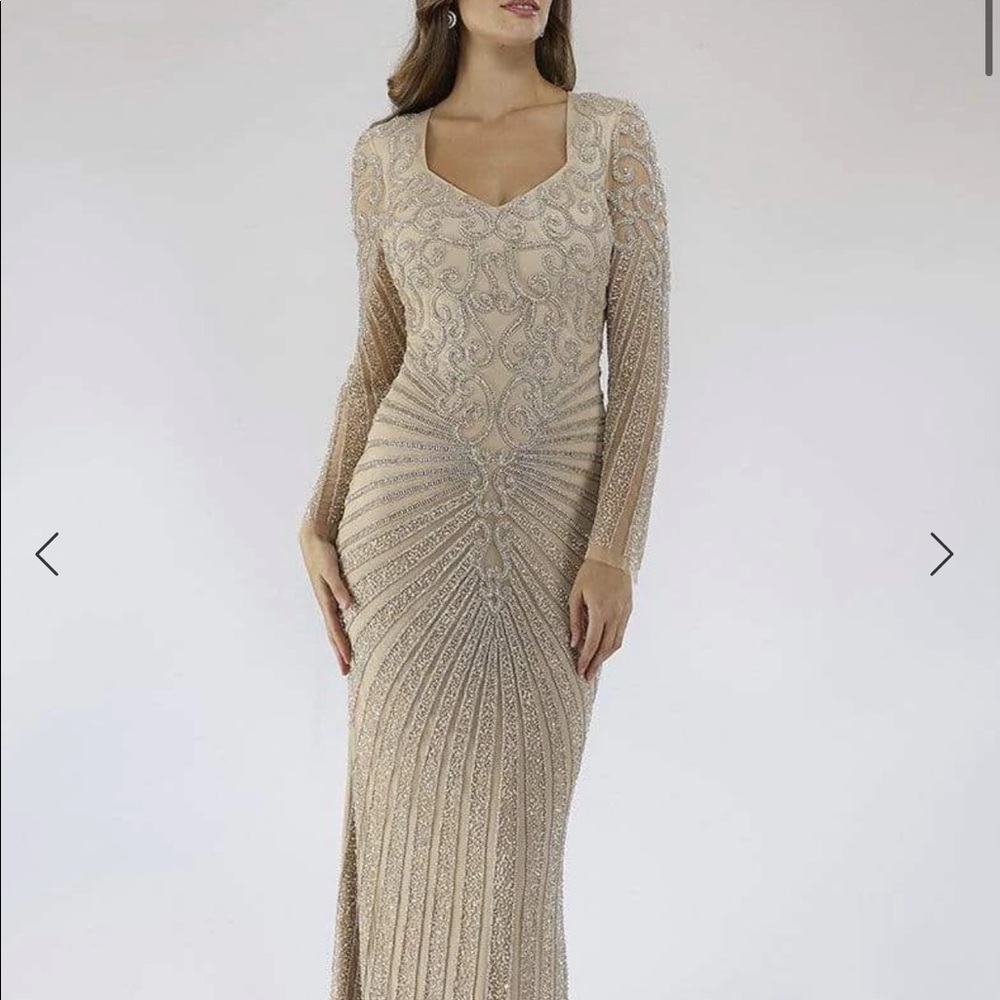 Lara Dress - 29602 bead embellished column gown